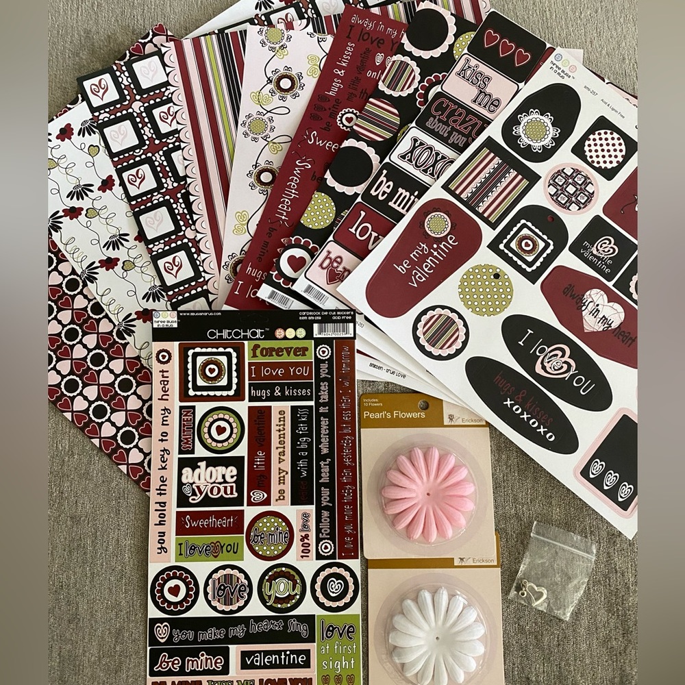 ♥️ THREE BUGS IN A RUG LOVE STICKERS & SCRAPBOOK PAPER BUNDLE. RETIRED DESIGN!